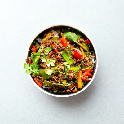 Minced Beef with Veggies Stir Fry