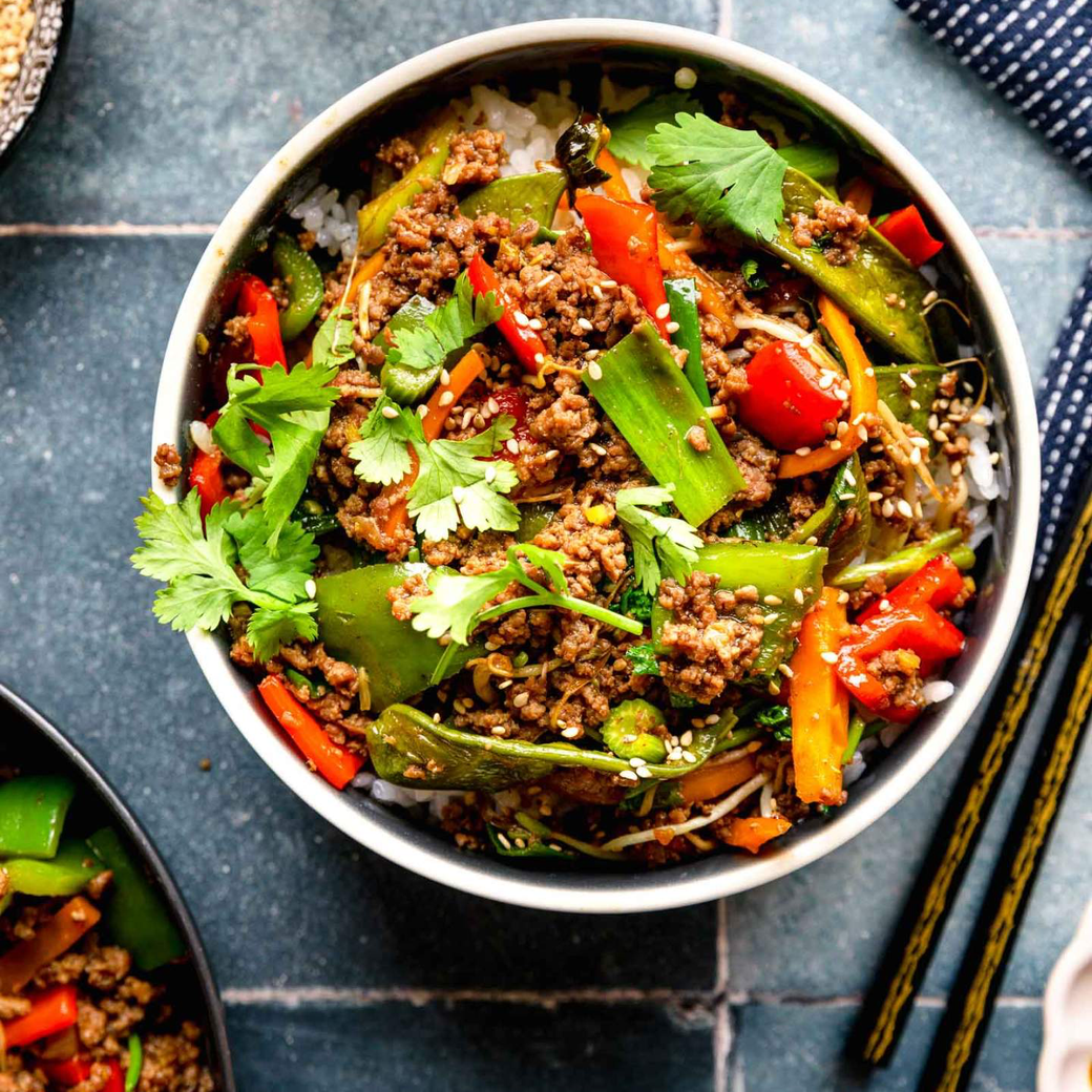 Minced Beef with Veggies Stir Fry