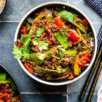 Minced Beef with Veggies Stir Fry